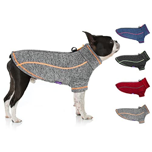 cyeollo Hundemantel aus Fleece, reflektierend, mit D-Ring, Reißverschluss, Hundepullover für kleine Hunde, Grau cyeollo Hundemantel aus Fleece, reflektierend, mit D-Ring, Reißverschluss, Hundepullover für kleine Hunde, Grau von cyeollo