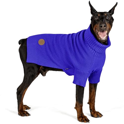 cyeollo Hundepullover mit Rollkragen für große Hunde, klassische Strickwaren, für Herbst und Winter, kaltes Wetter, warme Haustierbekleidung, große Hunde, Königsblau, Größe 3XL cyeollo Hundepullover mit Rollkragen für große Hunde, klassische Strickwaren, für Herbst und Winter, kaltes Wetter, warme Haustierbekleidung, große Hunde, Königsblau, Größe 3XL von cyeollo