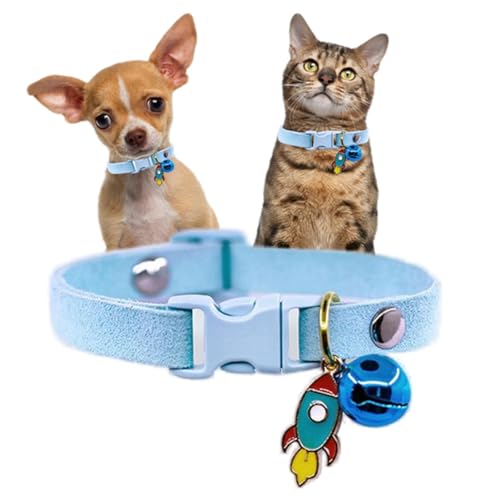 Blaues Welpenhalsband mit Glöckchen, hübsches Katzenhalsband mit Glöckchen, für Jungen, für XXS / XS / kleine Haustiere, Hunde, männlich, Kätzchen, Tier, Größe XS Blaues Welpenhalsband mit Glöckchen, hübsches Katzenhalsband mit Glöckchen, für Jungen, für XXS / XS / kleine Haustiere, Hunde, männlich, Kätzchen, Tier, Größe XS von cyhaen