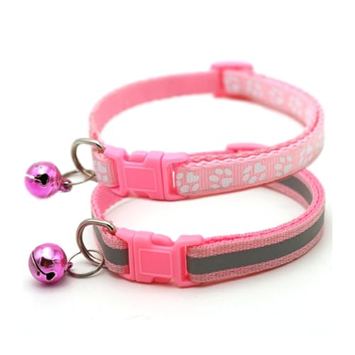 Hundehalsband mit Glöckchen, 2er-Pack, Katzenhalsband mit Glöckchen, reflektierend, Nylon, verstellbare Schnalle, für XXS, XS, Mädchen, Haustiere, weiblich, Kätzchen, Yorkie, Teetasse, Chihuahua, XS, Hundehalsband mit Glöckchen, 2er-Pack, Katzenhalsband mit Glöckchen, reflektierend, Nylon, verstellbare Schnalle, für XXS, XS, Mädchen, Haustiere, weiblich, Kätzchen, Yorkie, Teetasse, Chihuahua, XS, von cyhaen