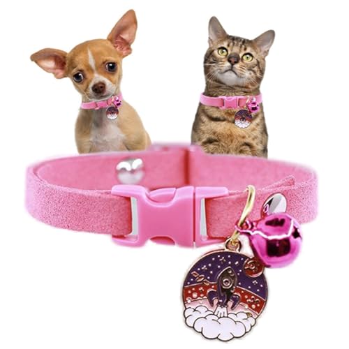 Winziges Hundehalsband mit Glöckchen, hübsches Katzenhalsband mit Glöckchen, für Mädchen, Welpen, Halsband für XXS, XS, kleine Hunde, weibliches Kätzchen, Tier, XXS Winziges Hundehalsband mit Glöckchen, hübsches Katzenhalsband mit Glöckchen, für Mädchen, Welpen, Halsband für XXS, XS, kleine Hunde, weibliches Kätzchen, Tier, XXS von cyhaen
