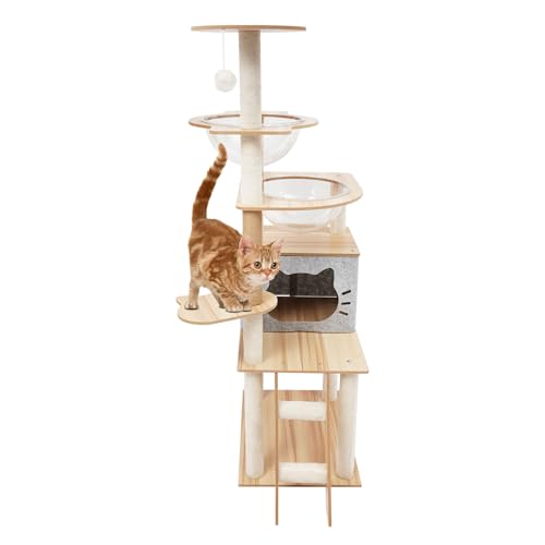 Czyurachel Katzen Kratzbaum, 135 cm Katzenbaum, Katzenkratzbaum, Katzenaktivitätszentrum, Aktivitätskratzbäume, Höhle, Plattformen, Liegemulde, Cat Tree für 3–4 Kätzchen, Grau Czyurachel Katzen Kratzbaum, 135 cm Katzenbaum, Katzenkratzbaum, Katzenaktivitätszentrum, Aktivitätskratzbäume, Höhle, Plattformen, Liegemulde, Cat Tree für 3–4 Kätzchen, Grau von czyuRachel