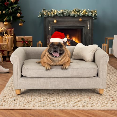 dCee Hundesofa für mittelgroße Hunde von 31,8 kg, 84 cm. Weiche, samtige Hundesofa für bequemen Schlaf und Gelenkunterstützung, Hellgrau dCee Hundesofa für mittelgroße Hunde von 31,8 kg, 84 cm. Weiche, samtige Hundesofa für bequemen Schlaf und Gelenkunterstützung, Hellgrau von dCee