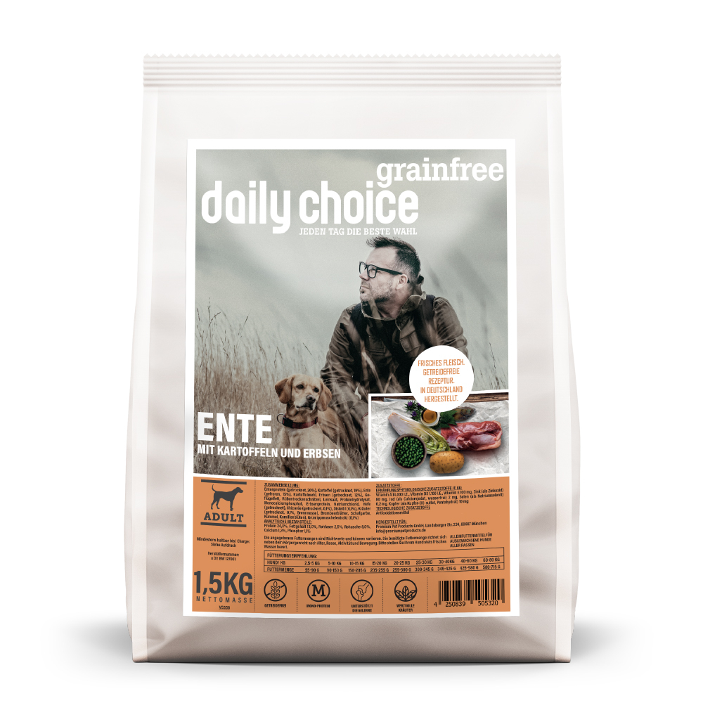 daily choice | Ente mit Kartoffeln und Erbsen | Grainfree | 1,5 kg daily choice | Ente mit Kartoffeln und Erbsen | Grainfree | 1,5 kg von daily choice