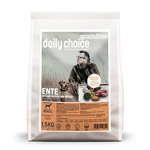 daily choice - Ente mit Kartoffeln und Erbsen - Grainfree - 1,5 kg - Trockenfutter von daily choice