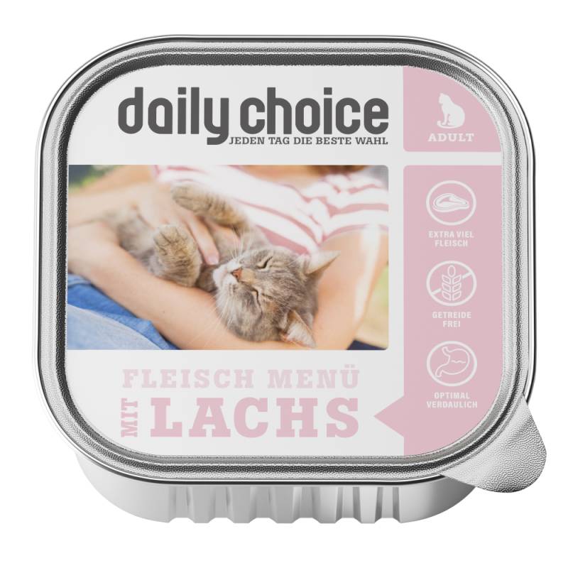 daily choice | Fleischmenü mit Lachs | 30 x 100 g von daily choice