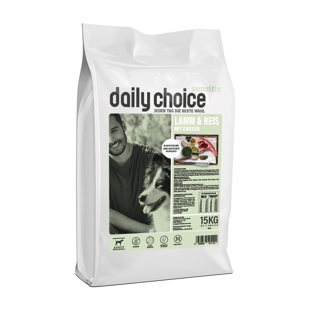 daily choice | Lamm und Reis mit Erbsen | Sensitiv | 2 x 15 kg daily choice | Lamm und Reis mit Erbsen | Sensitiv | 2 x 15 kg von daily choice