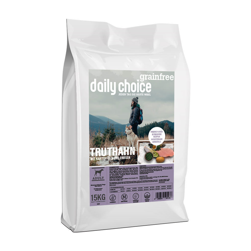 daily choice | Truthahn mit Kartoffeln und Erbsen | Grainfree | 2 x 15 kg daily choice | Truthahn mit Kartoffeln und Erbsen | Grainfree | 2 x 15 kg von daily choice