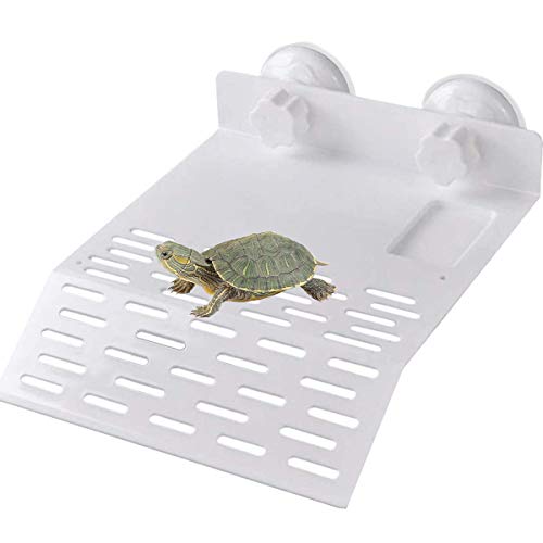 dancepandas Schwimmende Plattform Schildkröte 2PCS Acryl Schwimminsel SchildkröteVturtle Pier Dock Floating Platform Aquarium Dekor für Kleine Reptilien Schildkröte Molch (l) von dancepandas