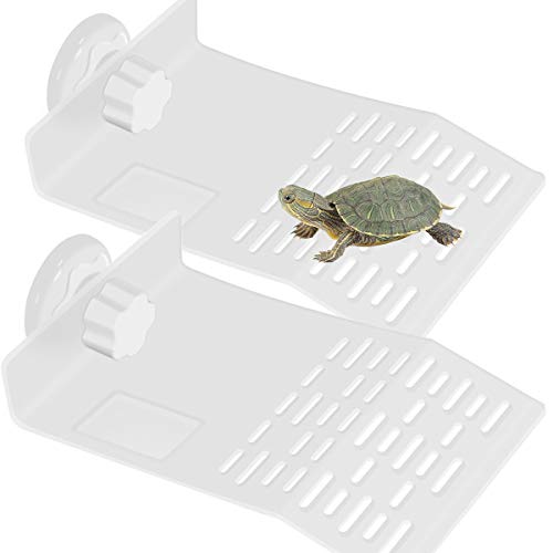 dancepandas Schwimmende Plattform Schildkröte 2PCS Acryl Schwimminsel SchildkröteVturtle Pier Dock Floating Platform Aquarium Dekor für Kleine Reptilien Schildkröte Molch (s) von dancepandas