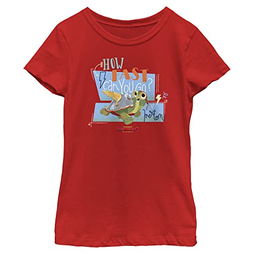 DC Comics Mädchen Fast Pet T-Shirt, Rot/Ausflug, einfarbig (Getaway Solids), X-Large von DC Comics