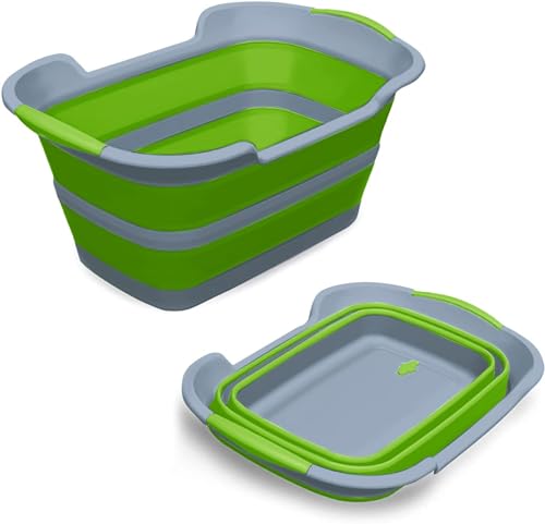 Multifunktionale zusammenklappbare Haustier Badewanne mit Abflussloch, Tragbare Indoor Outdoor Faltbare Wäschewanne Badewanne Kleine Haustiere Badewanne für Welpen Kleine Hunde Katzen und Kinder von ddLUCK