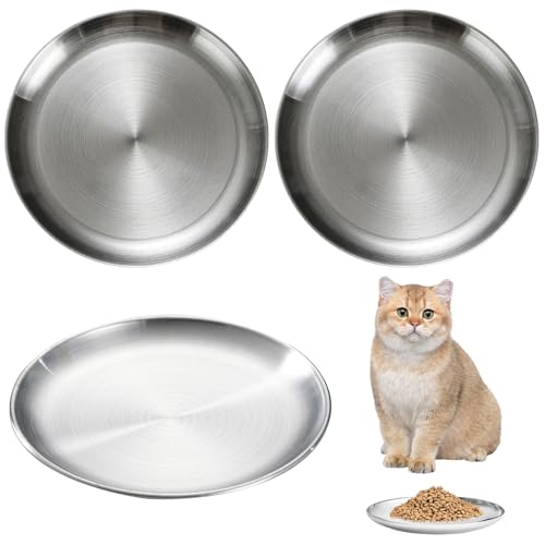 deegbbyi 3 Stück Edelstahl Futternapf, Futternapf Fressnapf Hunde Katzen, rutschfeste Katzennapf aus Edelstahl, Große Eingedickte Edelstahlschalen, für Hunde und Katzen, Rutschhemmend, Pflegeleicht deegbbyi 3 Stück Edelstahl Futternapf, Futternapf Fressnapf Hunde Katzen, rutschfeste Katzennapf aus Edelstahl, Große Eingedickte Edelstahlschalen, für Hunde und Katzen, Rutschhemmend, Pflegeleicht von deegbbyi