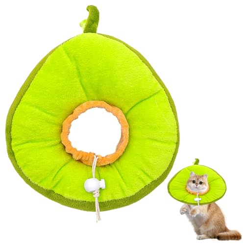 deegbbyi Halskrause Katze, Einstellbarer Halskrause Katze, Schutzkragen für Welpen, Wiederherstellung Halsband Weich Kragen Cone Nach Operation und Verletzungen, für Welpen (Grüner, S) von deegbbyi