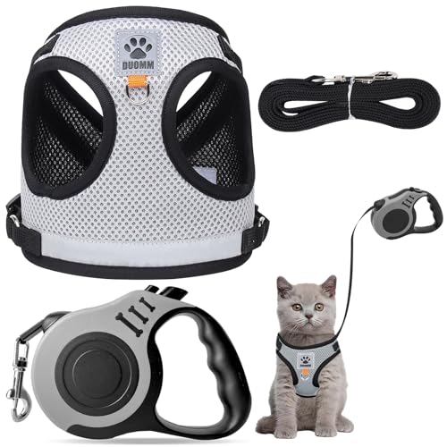 deegbbyi Katzengeschirr mit Leine Softgeschirr, Katzengeschirr Ausbruchsicher, Katze Geschirr Set, Verstellbar Katzenweste, Katzen Geschirr, Katze Brustgeschirr für Katzen Kitten Hunde Welpen deegbbyi Katzengeschirr mit Leine Softgeschirr, Katzengeschirr Ausbruchsicher, Katze Geschirr Set, Verstellbar Katzenweste, Katzen Geschirr, Katze Brustgeschirr für Katzen Kitten Hunde Welpen von deegbbyi