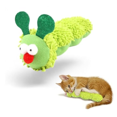 deegbbyi Spielzeug mit Katzenminze, Katzenminze Plüschtiere, Interaktives Katzenspielzeug, Enthält Catnip und Rasselpapier, für Katzen Zum Kratzen, Spielen und Kaue (Grün) von deegbbyi