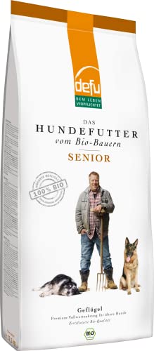 defu Hundefutter | 1 x 12,5 kg | Senior Bio Geflügel | Premium Bio Trockenfutter für ältere Hunde von defu