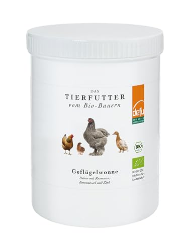 defu Futterzusatz | 1 x 400 g | Bio Geflügelwonne | Premium Mineralfuttermittel in Bio Qualität für Geflügel wie Hühner, Enten, Zwerghühner und Wachteln von defu