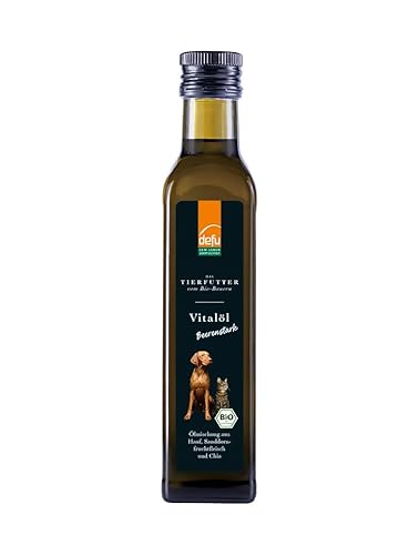 defu Futterzusatz | 6 x 250 ml | Premium Bio Vitalöl *Beerenstark* | Barf Öl | Für Hunde und Katzen jeden Alters von defu