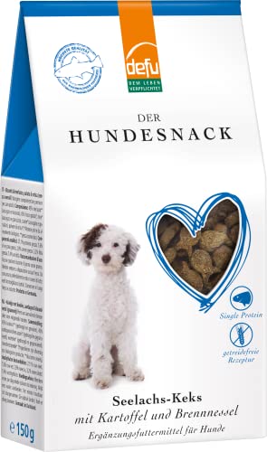 defu Hundesnacks | 1 x 150 g | Hundekeks Seelachs mit Kartoffel und Brennnessel | Premium Leckerlis für Ihren Hund von defu