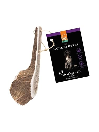 defu Hundesnack | Größe XL | Hirschgeweih halbiert | natürlicher, artgerechter und geruchsarmer Kausnack für Hunde defu Hundesnack | Größe XL | Hirschgeweih halbiert | natürlicher, artgerechter und geruchsarmer Kausnack für Hunde von defu