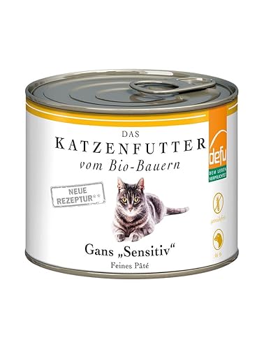 defu Katzenfutter | 1 x 200 g | Bio Gans Sensitiv | Getreidefreies Premium Bio Nassfutter Menü | Alleinfuttermittel für Katzen defu Katzenfutter | 1 x 200 g | Bio Gans Sensitiv | Getreidefreies Premium Bio Nassfutter Menü | Alleinfuttermittel für Katzen von defu