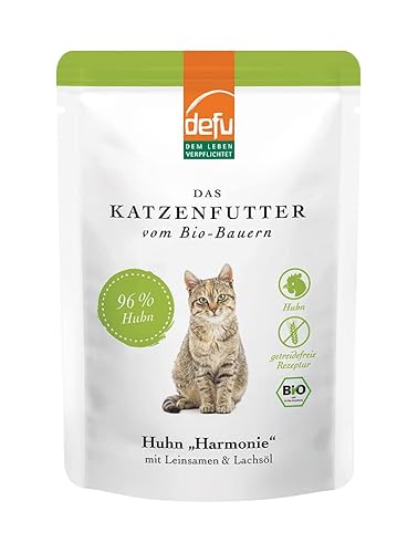 defu Katzenfutter | 12 x 85 g | Bio Huhn Harmonie Nassfutter | Premium Bio Katzenfutter | Pate für Katzen defu Katzenfutter | 12 x 85 g | Bio Huhn Harmonie Nassfutter | Premium Bio Katzenfutter | Pate für Katzen von defu