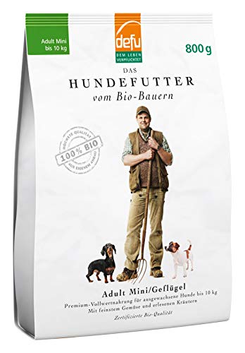 defu Trockenfutter für Hunde, Adult, für kleine Rassen, Geflügel, Alleinfuttermittel, 2er Pack (2 x 800 g) von defu