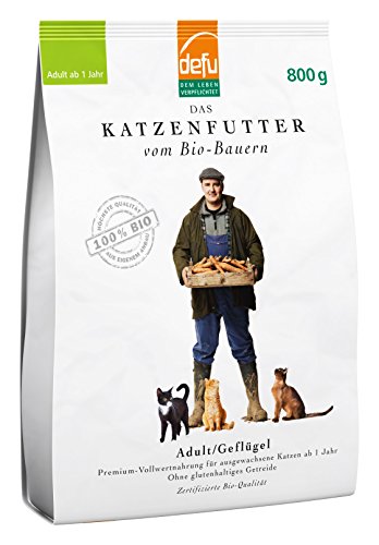 defu Trockenfutter für Katzen, Adult, Geflügel, Alleinfuttermittel, 2er Pack (2 x 800 g) von defu