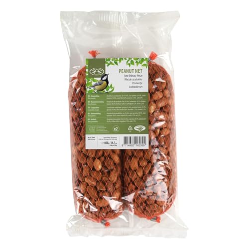degawo Netze mit Erdnusskernen für Vögel - Set 2X 200 g, Winterfütterung, einfach aufzuhängen von degawo