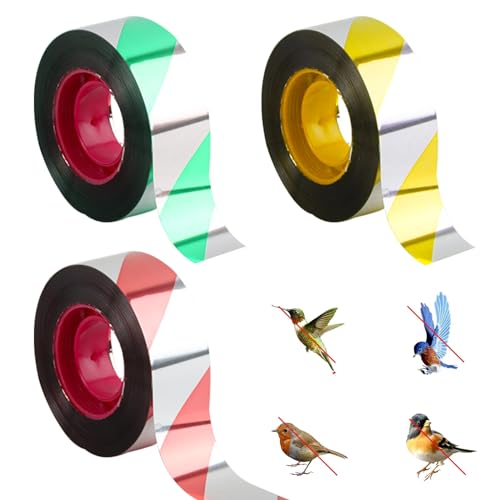 Vogelabwehr Band, dellyy 3er-Pack 2.4cm*100m Vogelschreck Balkon, Bunt Reflexion Vogelband, Vogelabwehr Reflektierend, Vogelschutz, Specht Abwehr, Taubenabwehr, Spatzen und Krähen Vogelabwehr Band, dellyy 3er-Pack 2.4cm*100m Vogelschreck Balkon, Bunt Reflexion Vogelband, Vogelabwehr Reflektierend, Vogelschutz, Specht Abwehr, Taubenabwehr, Spatzen und Krähen von dellyy