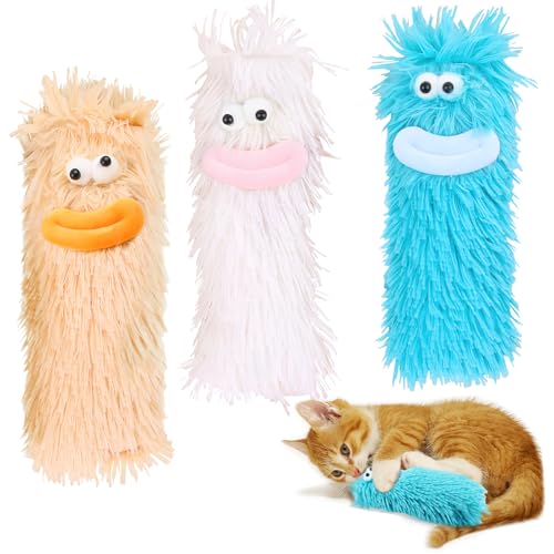 dellyy Katzenspielzeug mit Minze, Katzenminze Spielzeug, Pfotenfit Katzenspielzeug, Katzen Kauspielzeug, Katzenkissen Baldrian, Minzkissen für Katzen, Catnip Toy von dellyy