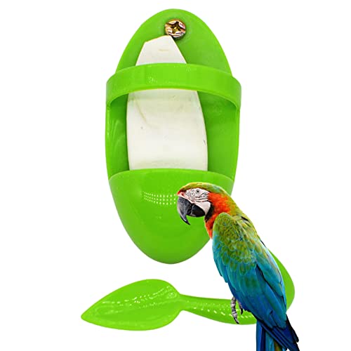 Cuttlebone für Sittich,Sittich Futterbecher Zubehör für Vogelkäfige - Tintenfischknochen für scharfe Schnäbel, natürliche Vögel Calcium Papageien Nymphensittiche Budgie Delr von delr