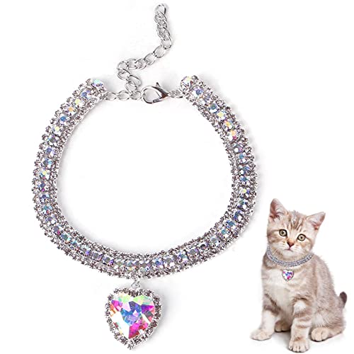 Diamant-Katzenhalsband,Katze Halskette Halsband Anhänger - Haustier Schmuck Halskette Haustier für Hunde, Katzen, Welpen, Kätzchen zum Geburtstag, Haustier Hochzeit, Haustier Delr Diamant-Katzenhalsband,Katze Halskette Halsband Anhänger - Haustier Schmuck Halskette Haustier für Hunde, Katzen, Welpen, Kätzchen zum Geburtstag, Haustier Hochzeit, Haustier Delr von delr