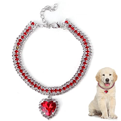 Diamant-Katzenhalsband | Herzförmige Hundekette - Katzenzubehör für Kätzchen, Indoor-Katzen, kleine Katzen zum Geburtstag, Valentinstag, Haustierhochzeiten und Themenpartys für Delr Diamant-Katzenhalsband | Herzförmige Hundekette - Katzenzubehör für Kätzchen, Indoor-Katzen, kleine Katzen zum Geburtstag, Valentinstag, Haustierhochzeiten und Themenpartys für Delr von delr