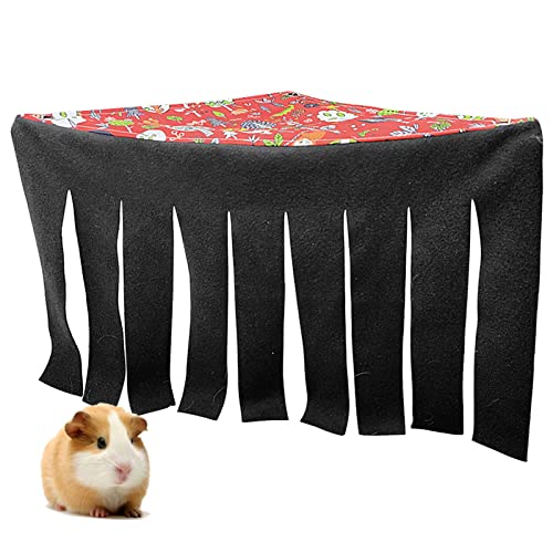 Eckversteck für Kleintiere auf 3 Seiten - Meerschweinchen-Versteck, Waldversteck aus Eckfleece - Waldzeltversteck aus Fleece für Meerschweinchen, Delr Eckversteck für Kleintiere auf 3 Seiten - Meerschweinchen-Versteck, Waldversteck aus Eckfleece - Waldzeltversteck aus Fleece für Meerschweinchen, Delr von delr