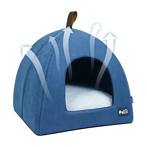 Katzenzeltbett - Fortable Katzenhöhle mit Pad | Katzenkorb für Indoor-Katzen, Katzenhausmöbel für Haustier Kitten Zelthöhle, schaffen ein Gefühl von Komfort Niedliche Hundebetten für Delr Katzenzeltbett - Fortable Katzenhöhle mit Pad | Katzenkorb für Indoor-Katzen, Katzenhausmöbel für Haustier Kitten Zelthöhle, schaffen ein Gefühl von Komfort Niedliche Hundebetten für Delr von delr