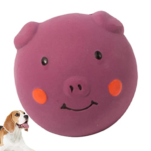 Quietschendes Hundespielzeug - Schwein Form Puppy Bälle - Bissfestes interaktives Bissspielzeug für Haustiere von großen/mittelgroßen/kleinen Rassen Delr Quietschendes Hundespielzeug - Schwein Form Puppy Bälle - Bissfestes interaktives Bissspielzeug für Haustiere von großen/mittelgroßen/kleinen Rassen Delr von delr