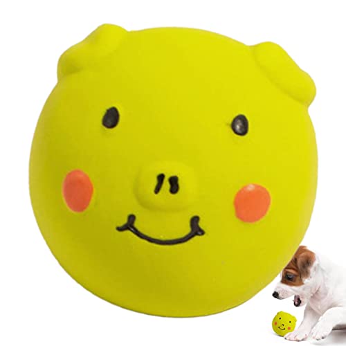 Quietschendes Spielzeug für kleine Hunde - Spielzeugbälle Schweinefarbe für Welpen - Bissspielzeug für kleine, mittlere und große Rassen, unterstützt aktives Beißen Delr Quietschendes Spielzeug für kleine Hunde - Spielzeugbälle Schweinefarbe für Welpen - Bissspielzeug für kleine, mittlere und große Rassen, unterstützt aktives Beißen Delr von delr