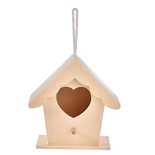 Vogelhäuser für draußen - Vogelhaus aus Holz zum Aufhängen im Freien | Natural Bird Hut Bluebird Finch Cardinals Hanger Bird Nest for Garden Viewing Delr von delr
