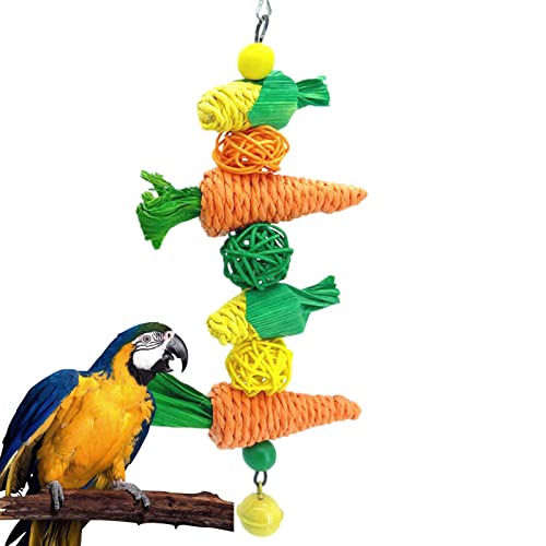 Vogelspielzeug, Spielzeug für Vögel und mit hängender Glocke - Wellensittich aus Naturholz Anhänger Spielzeug Vogel Kleiderbügel Ständer für kleine Vögel Conure Delr Vogelspielzeug, Spielzeug für Vögel und mit hängender Glocke - Wellensittich aus Naturholz Anhänger Spielzeug Vogel Kleiderbügel Ständer für kleine Vögel Conure Delr von delr