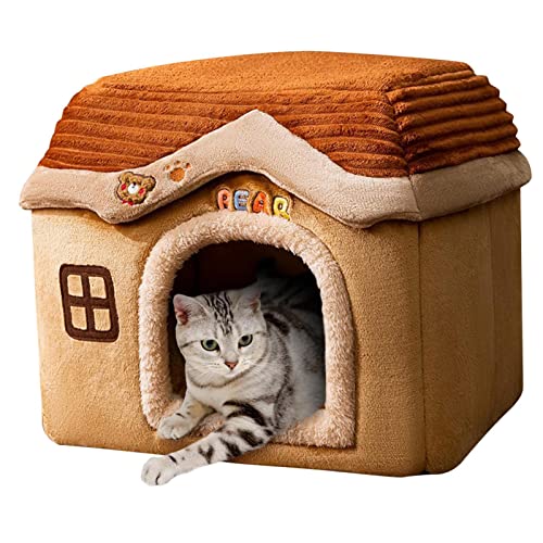delr Haus für Gesellschaft | Einzigartiges Schlossbett für Katzen im Innenbereich – Winternest weich und warm für Katzen für Privatsphäre und Komfort, faltbares Katzenzubehör für kleine delr Haus für Gesellschaft | Einzigartiges Schlossbett für Katzen im Innenbereich – Winternest weich und warm für Katzen für Privatsphäre und Komfort, faltbares Katzenzubehör für kleine von delr