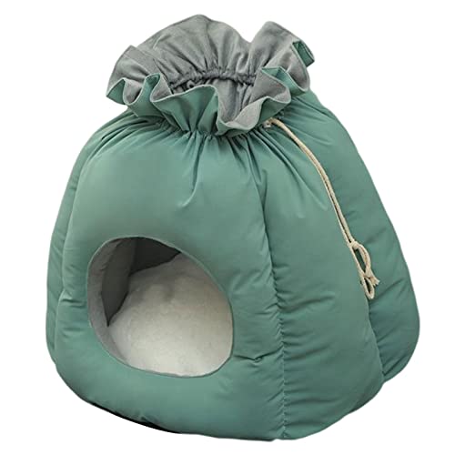 delr Hundehütte für kleine Hunde, Geldbeutelform des Höhlenhauses, beruhigendes Hundebett für Welpen und Kätzchen mit rutschfester Unterseite, waschbares Hundebett von delr