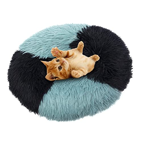 delr Katzenbett - Warme Haustierkissenmatten mit rutschfester Unterseite - Rundes Katzenbett aus Plüsch, flauschig und gemütlich delr Katzenbett - Warme Haustierkissenmatten mit rutschfester Unterseite - Rundes Katzenbett aus Plüsch, flauschig und gemütlich von delr