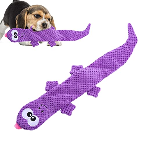 delr Lizard Kauspielzeug für Hunde - Quietschender Hund Beißendes Schnüffeln Interaktives Hundespielzeug,Interaktives Kau-Beißspielzeug für kleine, mittelgroße Hunde von delr