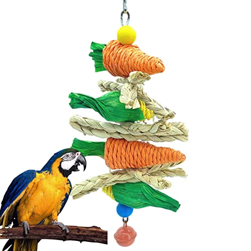 delr Vogelspielzeug, Spielzeug für Vögel und Papageien mit hängender Glocke, Kauspielzeug aus Holz für Papageien, hängendes Spielzeug für Wellensittiche, Nymphensittiche, Sittiche, Sittiche delr Vogelspielzeug, Spielzeug für Vögel und Papageien mit hängender Glocke, Kauspielzeug aus Holz für Papageien, hängendes Spielzeug für Wellensittiche, Nymphensittiche, Sittiche, Sittiche von delr