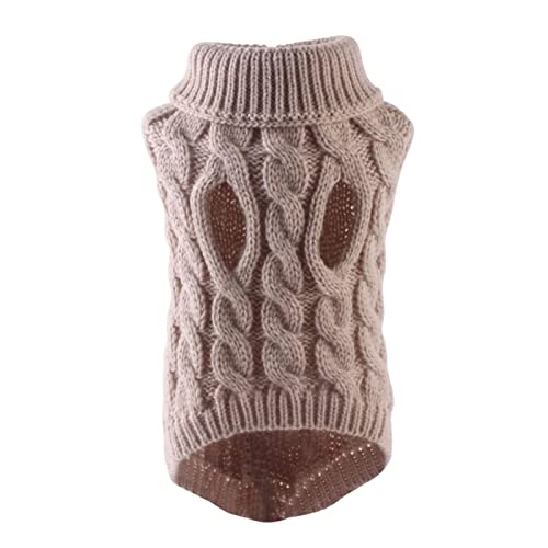 delr Winter für Hunde – Hundebekleidung mit Stehkragen für Haustiere, Strickbekleidung für Hunde, Strickkleidung, Winter für Hunde, Pullover für Haustiere von delr