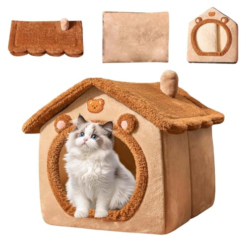 Demaxiyad Katzenhaus, kuscheliges Bett, warm, für Haustiere, geschlossenes Nest, bequem, für Sofa, Ecke, Demaxiyad Katzenhaus, kuscheliges Bett, warm, für Haustiere, geschlossenes Nest, bequem, für Sofa, Ecke, von demaxiyad