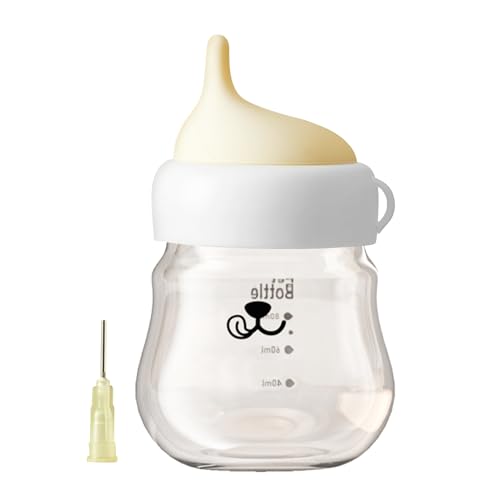 demaxiyad Babyflasche für Katzen, Milchflasche für Welpen, zum Füttern von neugeborenen oder wachsenden Tieren – Sauger aus weichem Silikon, bissfest, für Kätzchen, Katzen, Babys, Futterspender von demaxiyad