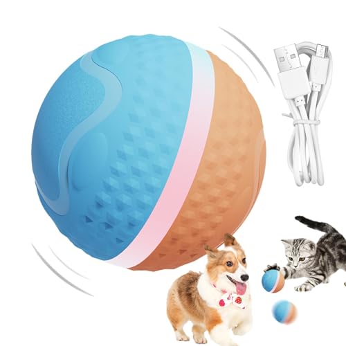 demaxiyad Ball Interaktives Hundespielzeug | USB-Aufladung Hundespielzeugbälle – Stabiler und automatischer rollender Ball sorgt für Spaß und Bewegung von demaxiyad